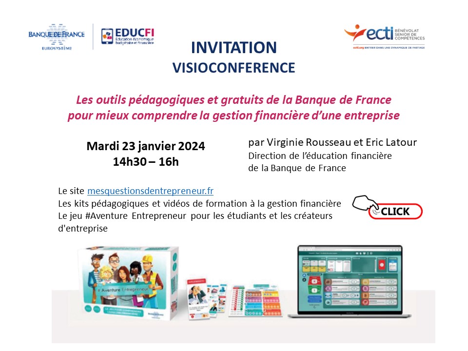 Visio conférence de la Banque de France 23 janvier 2024